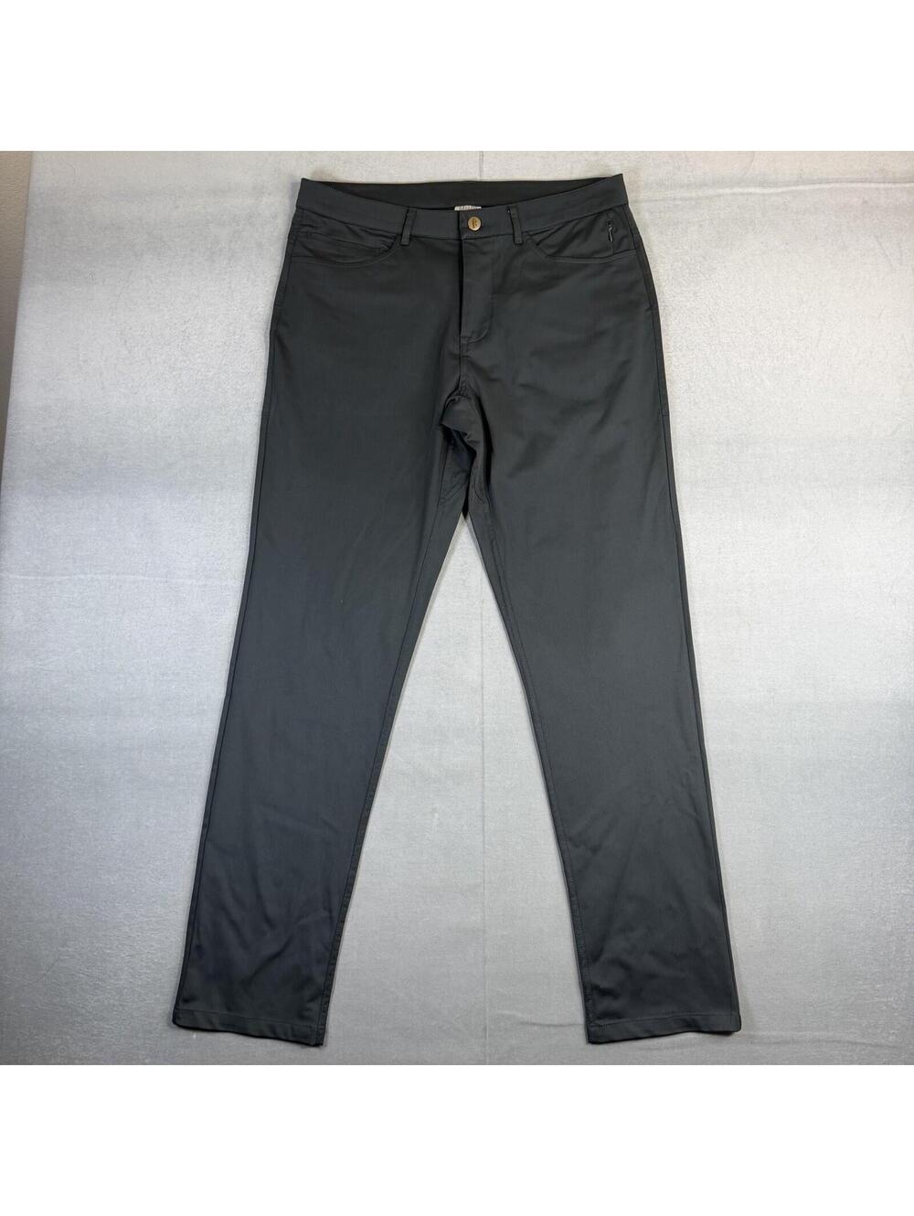 Barbell Apparel Pants Mens 32 Gray Classic Athletic Performance Chino Tech